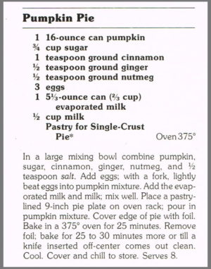 Pumpkin Pie Recipe "like mom used to make" | upickfarmlocator.com